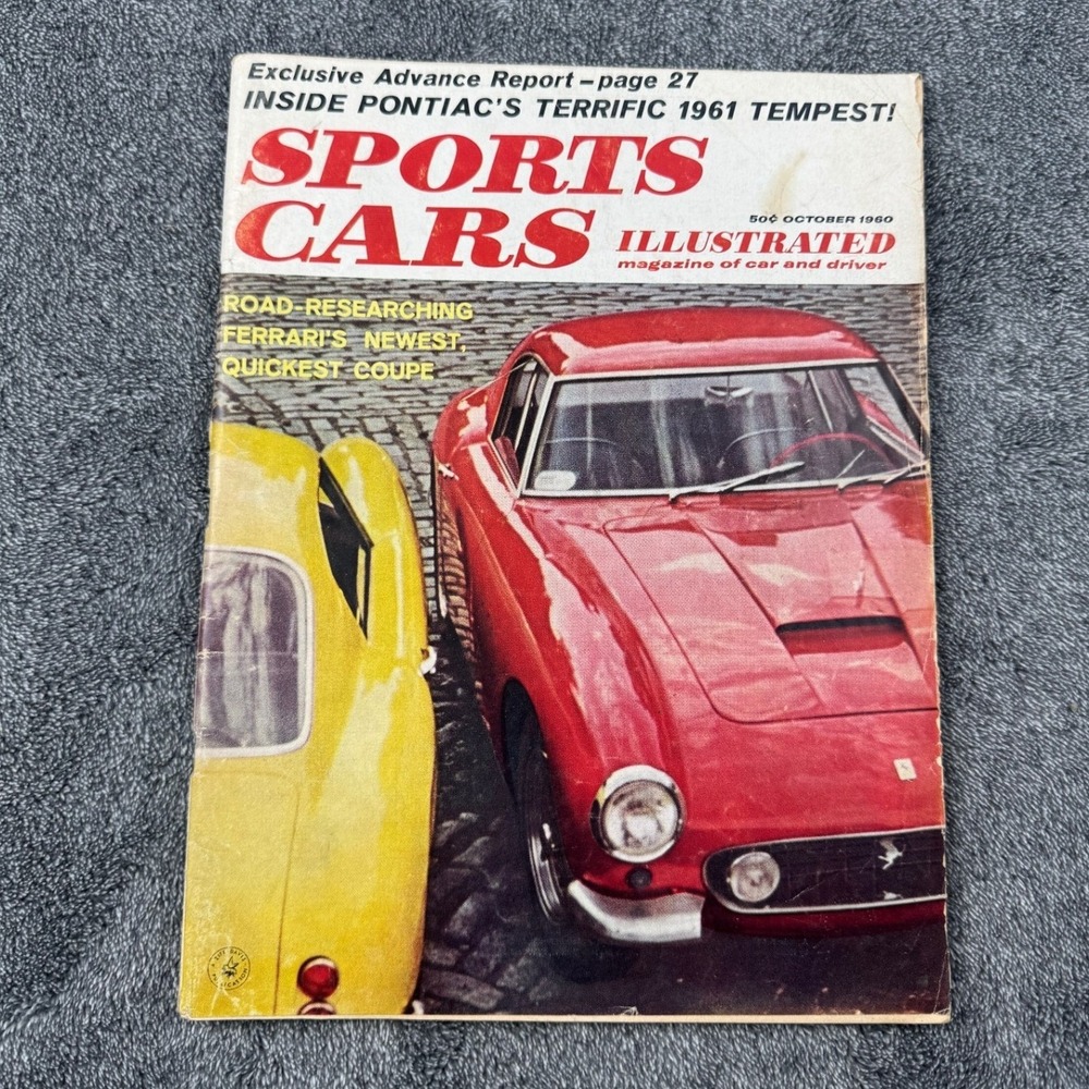 Sports Cars Illustrated October 1960 Ferrari Coupe Porsche Pontiac Tempest